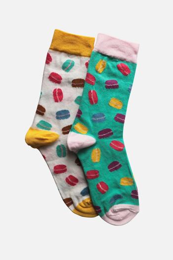 SockZoid Διασκεδαστικές Unisex χτενισμένες βαμβακερές κάλτσες 2 τεμαχίων