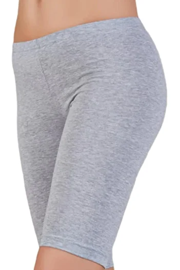 Tutku Women's Gray 6 Pieces Plus Size Lycra Short Above Knee Tights