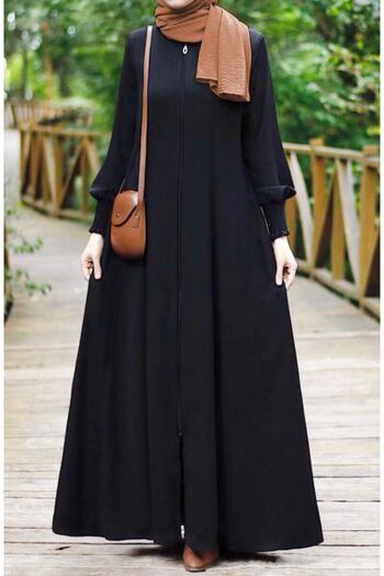suhneva Hüma Sultan Mevlana Flared Ferace Black