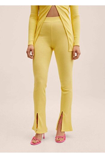 MANGO Woman Side Slit Knitwear Trousers