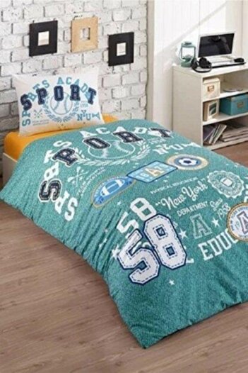 Kristal Ranforce Tek Kişilik Nevresim Takımı Sporty-mavi