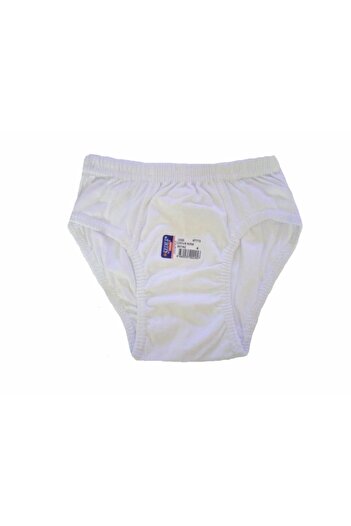 SEDEF YILDIZ Pack of 12 Boys' Panties Slip Cotton White