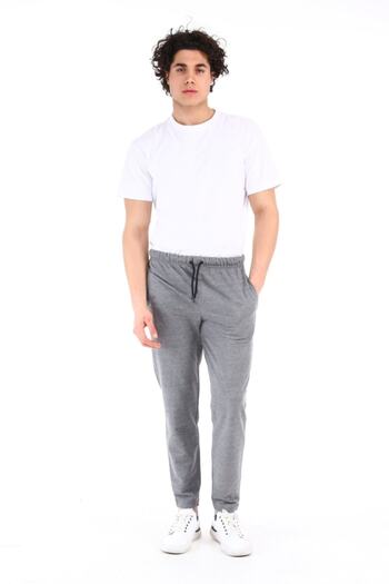 AUST GİYİM Ανδρικό φούτερ Aust Jeans Basic Style Elastic Leg Slim Fit - Σκούρο Γκρι