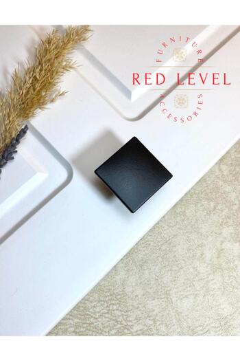 Red Level Siyah Kare Metal Düğme Kulp Modelleri Dolap Çekmece Mobilya Mutfak Kulbu