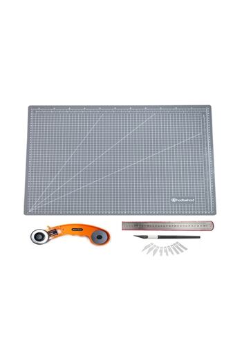 hodbehod A2 Gray Color 60x45cm Double Sided Cutting Mat Hobby Cutting Mat Set