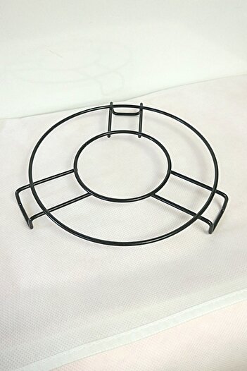 Maksipazar Black Luxury Round Trivet Teapot Pot Mat Steel Trivet