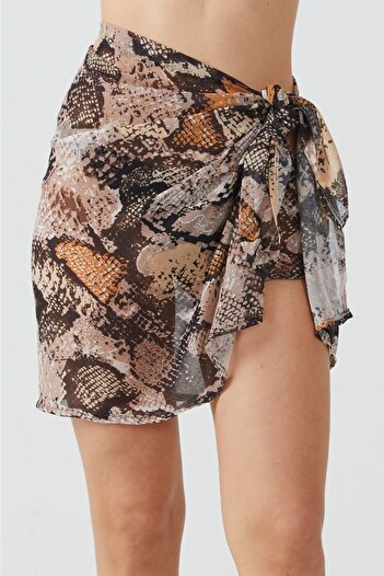 AYSHOME Ays Home Leopard Pattern Short Pareo Beach Dress