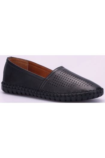 Polaris 103679 Genuine Leather 5 Point Full Orthopedic Black Women's Ballerinas