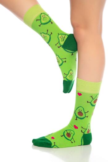 DAYCO Unisex Avocado Love Patterned Colorful Seamless Toe Socks