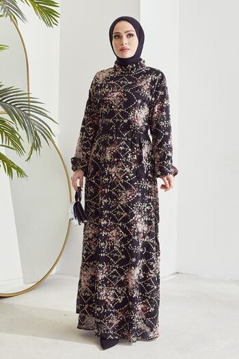 InStyle Φόρεμα με κέντημα Levinor Floral - Μαύρο