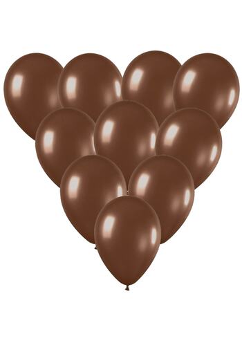 Parti dolabı 100 Pieces Plain Matte Pastel Brown Balloon 12 Inch Brown Color