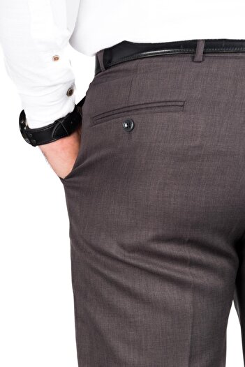 wontilotte Men's Gray Dream Cotton Polyviscon Fabric Trousers