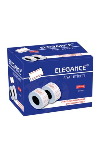 Rubenis Elegance Makine Fiyat Etiketi Beyaz 210-10/b 10 Lu (1 Paket 10 Adet)