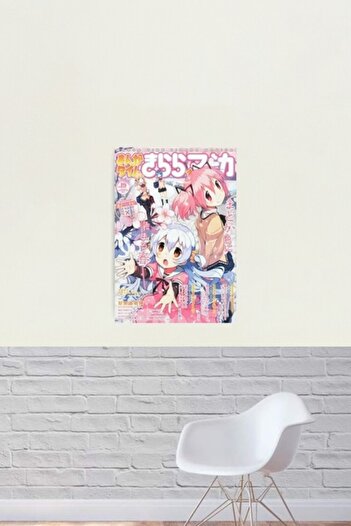 Universal Madoka Magica Dergisi Tablo Ahşap Poster Dekoratif