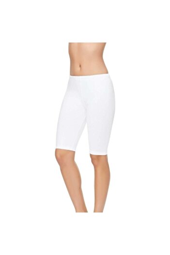 Tutku 2103 Model Elastane Modal Short Tights - Pack of 3 - White - m