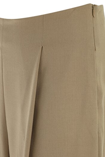 UTOPIAN Regular Fit Boru Paça Pantolon-koyu Bej