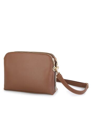 By Hakan Nas 933 Written Women's Crossbody Bag Women's Bag Mink Tan