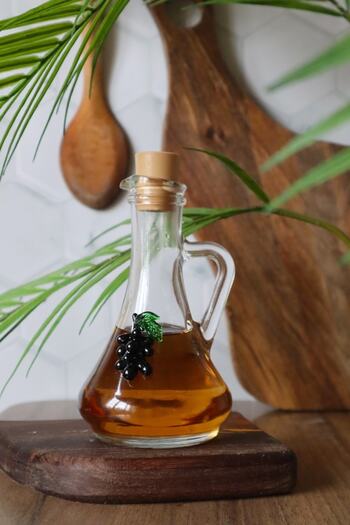ADAMODART Grape & Olive Glass Figured Oil and Vinegar Set of 2
