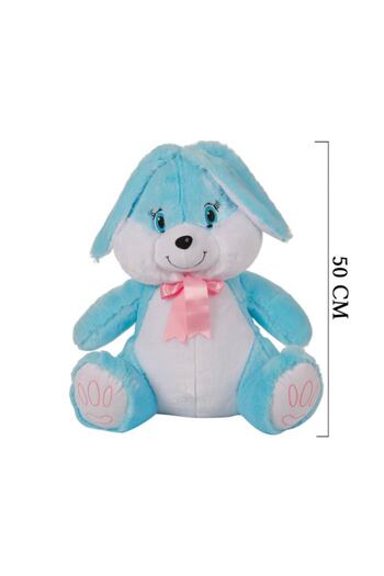 SELAY TOYS Papyonlu Mavi Tavşan 50cm Peluş Oyuncak