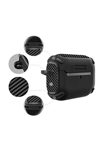 Nezih Case 3. Nesil  Shockproof Carbon Fiber Design Protective Anti-knock Cover