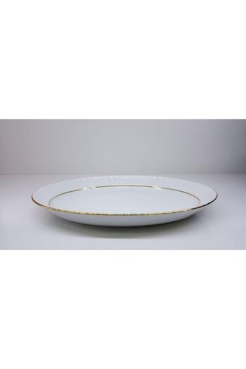 GÜRALLAR Güral Porcelain Gilded Boat Plate 3 Pieces 25cm Sf25ck