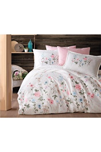Clasy Single Ranforce Duvet Cover Set Palitra Powder