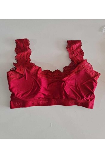 Dondeza Deza Colored Bamboo Pad Thick Strap Lace Model Bustier Crop 5022