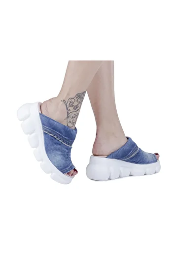 StarBlueMooN Women's Denim Slippers