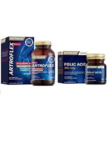 Nutraxin Artoflex Hya C Ii - 400 Mcg Folic Acid + Type 2 and Hyaluronic Acid
