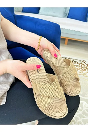 GEZER Women's Straw Slippers