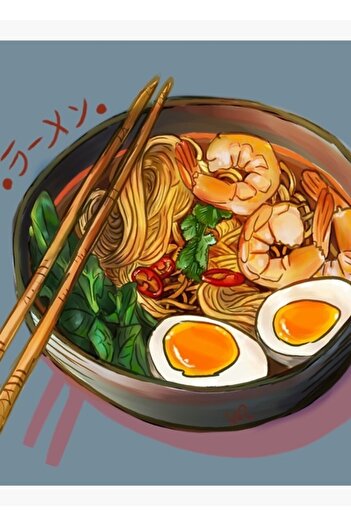 Universal Japanses Ramen Erişte Kasesi Tablo Ahşap Poster Dekoratif