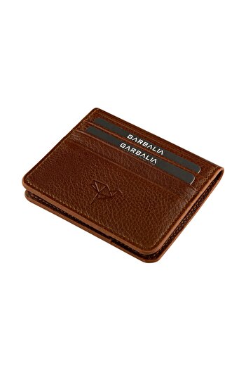 Garbalia Men's Genuine Leather Tan and Argenta Card Holder Wallet