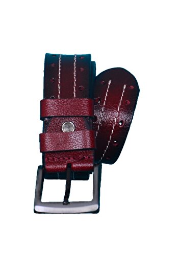 Strong Men's Claret Red Jeans Belt Km01