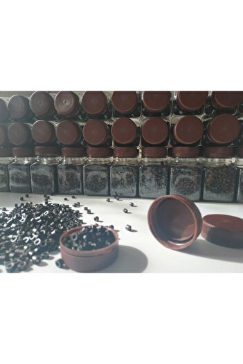 cosmeticsdeppo Σκούρο καφέ χάντρες σιλικόνης για επέκταση μαλλιών - 500 ΤΕΜ. Νο:3