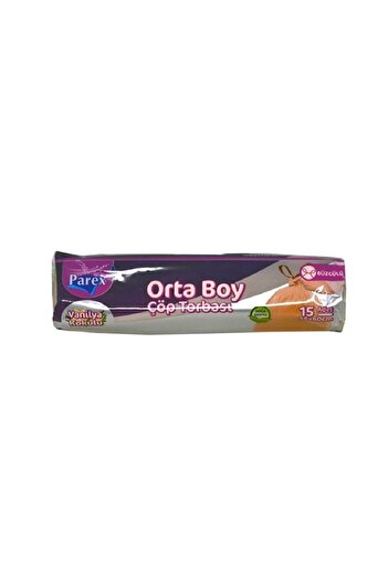 Parex Büzgülü Vanilya Kokulu Orta Boy 55x60 Cm 15'li Çöp Poşeti