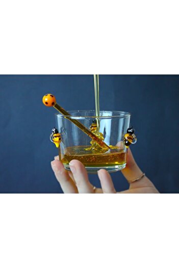 ADAMODART Bee Glass Figured Honey Bowl