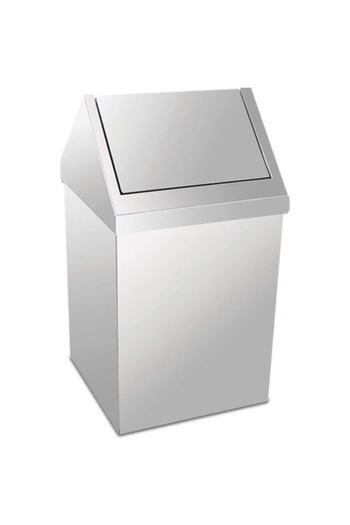 BlackBird Home Pushable Trash Can with Chrome Roof Lid 45 Lt.
