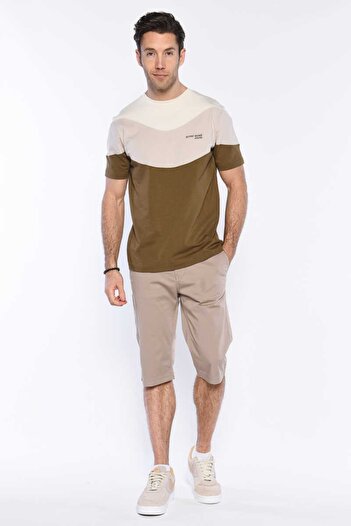 ECKO UNLTD Nıck Khaki Men's Crew Neck T-Shirt