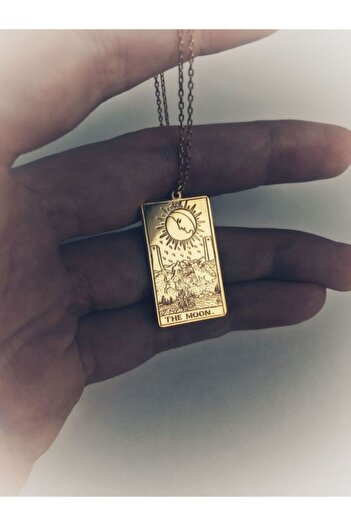 Redstone Store 925 Ayar Gümüş Tarot (the Moon) Ay Kolye