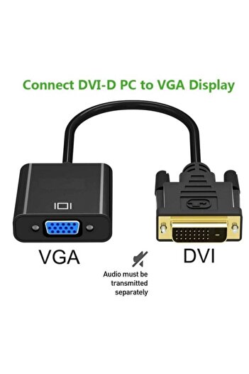 Brs Dvı-d To Vga 24+1 Dvi-d Dijital - Vga Aktif Dönüştürücü -dvi Erkek (24+1) To Vga Dişi Dönüştürücü
