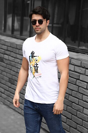 Weyeze Born Freedom Printed T-shirt Ac-y38331lns