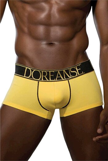 Doreanse Men's Modal Cotton Patternless Boxer Briefs 1725 | Yellow