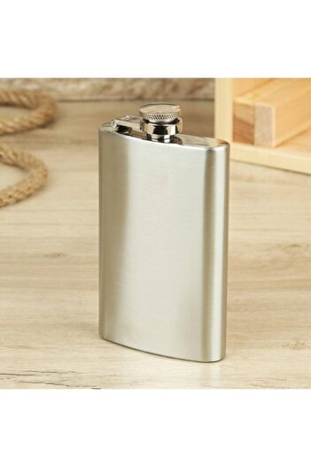 Gezginimport Stainless Steel Flask 6 Oz (177 Ml) Alcohol Bottle for Whiskey Cognac