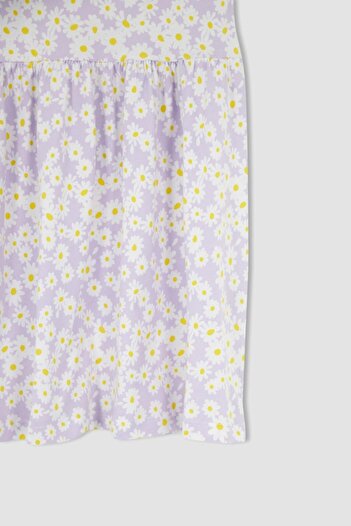 DeFacto Girl's Watermelon Patterned Sleeveless Cotton Combed Dress