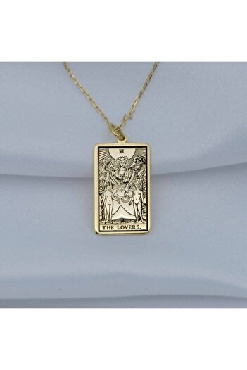 Redstone Store 925 Ayar Gümüş Tarot (the Lovers) Aşıklar Kolye