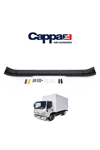 Cappafe Isuzu Npr Ön Cam Güneşlik Siperlik Vizör Şapka Terek Akrilik (ABS) Piano Black 2010 Ve Üzeri