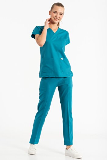 Owlet Medikal Costum chirurgical lycra verde petrol
