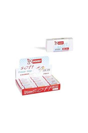 Mikro Soft 2b-24 White Eraser (1 Piece)