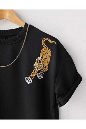 Machetta Μπλουζάκι Oversize Black Tiger Printed