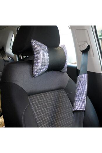 Fox Diamond Stone Neck Pillow and Seat Belt Pad